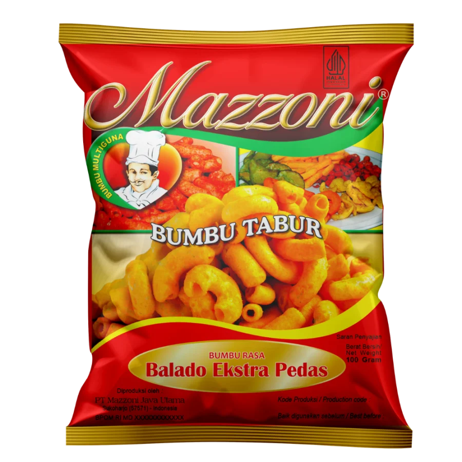 Kemasan Bumbu Tabur Balado Ekstra Pedas