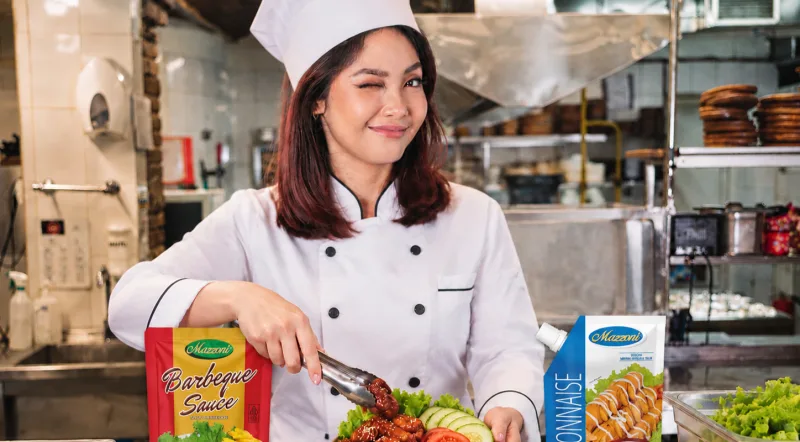 Rice bowl ayam dengan saus teriyaki Mazzoni